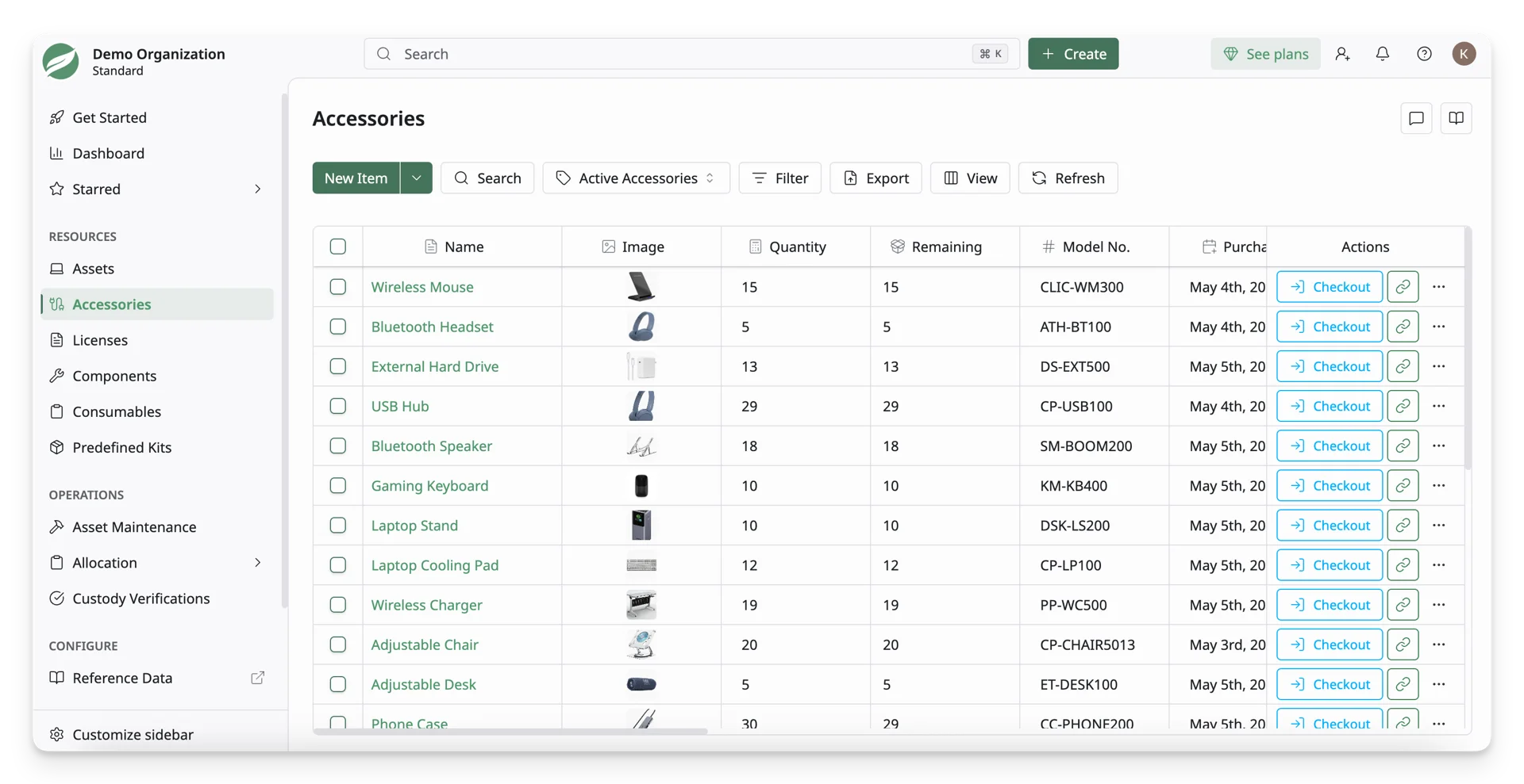 Accessories List Accessories List