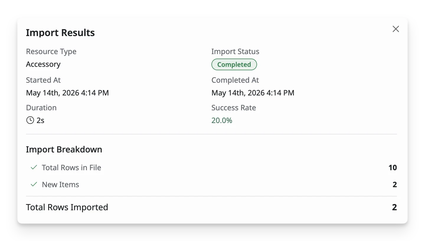 View Import Details View Import Details