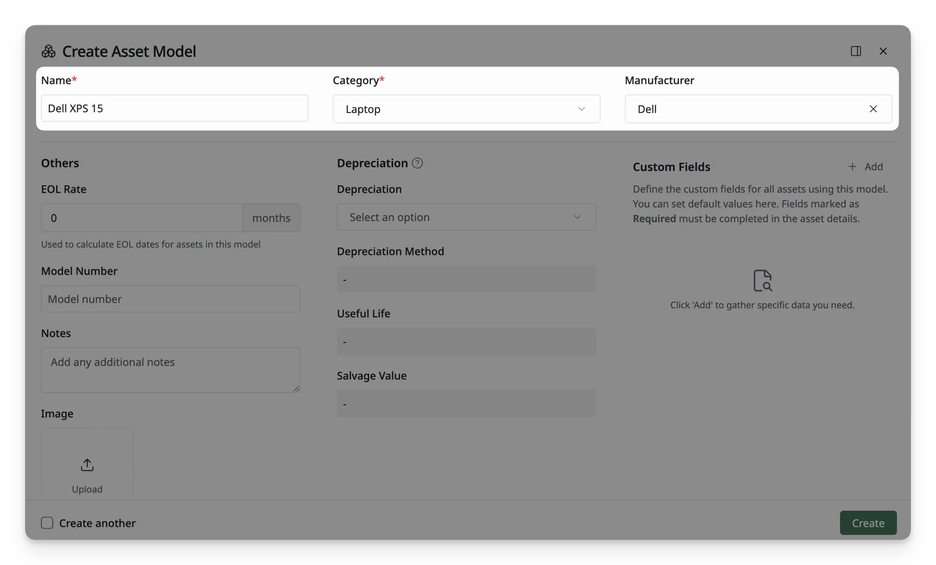Asset Model Information