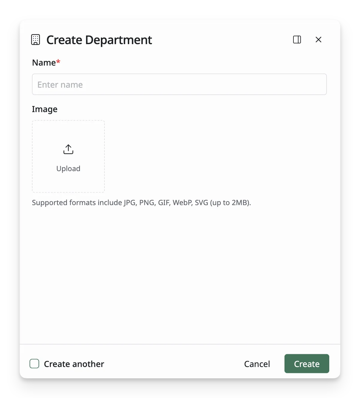 Department Form