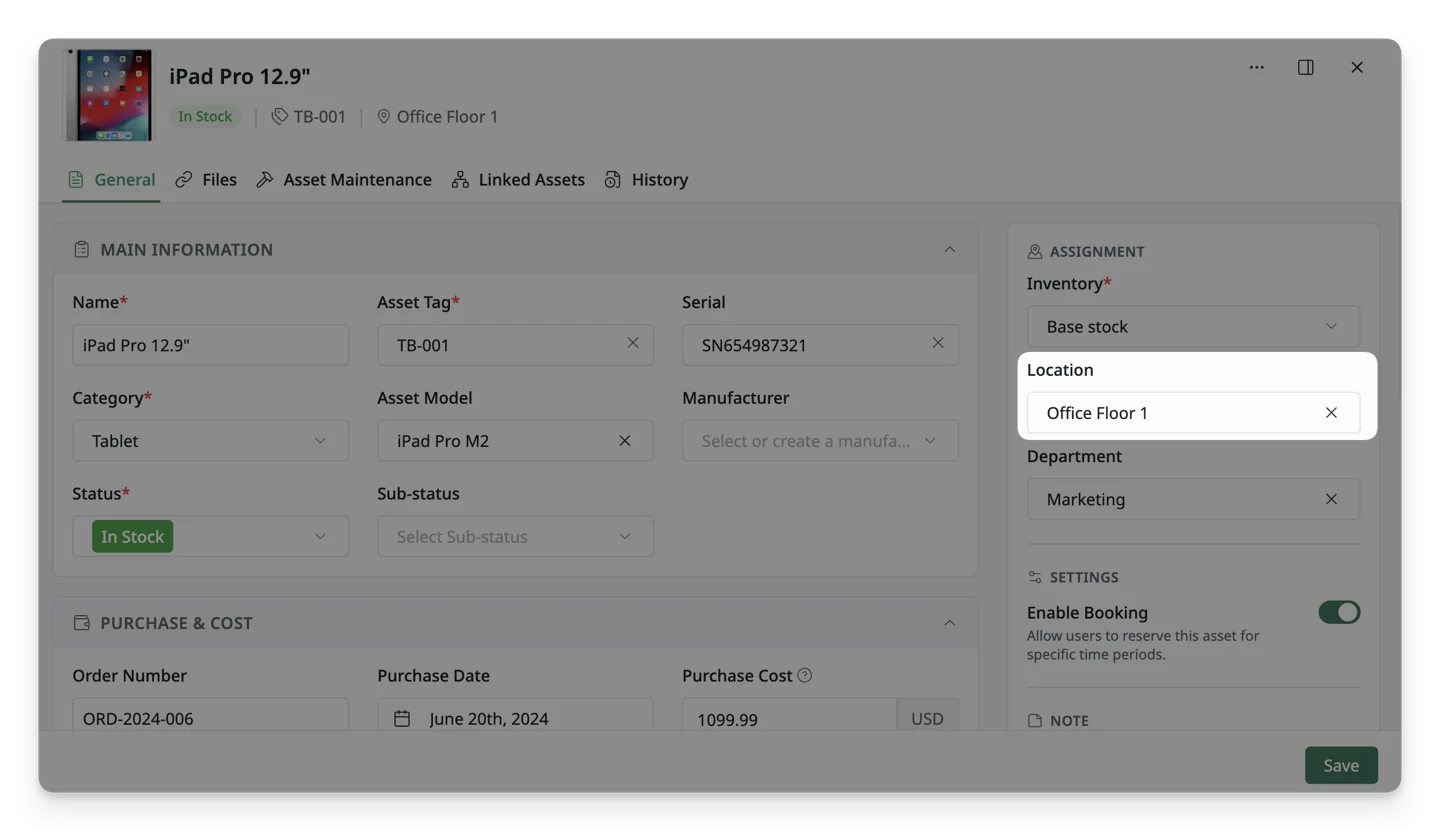 Asset Checkout Location 01