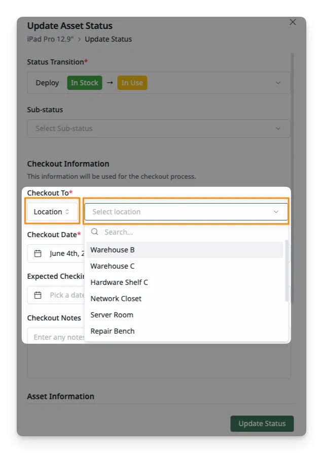 Asset Checkout Location 02