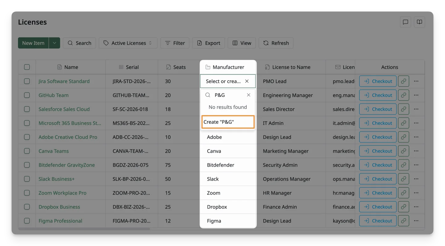Create Manufacturers In Resource Lists