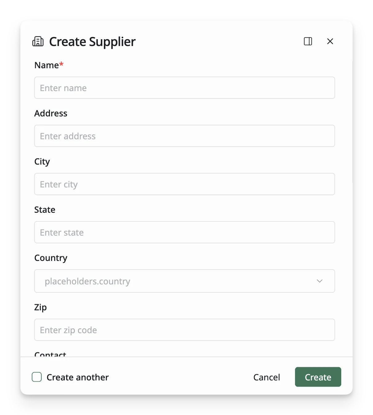 Supplier Form