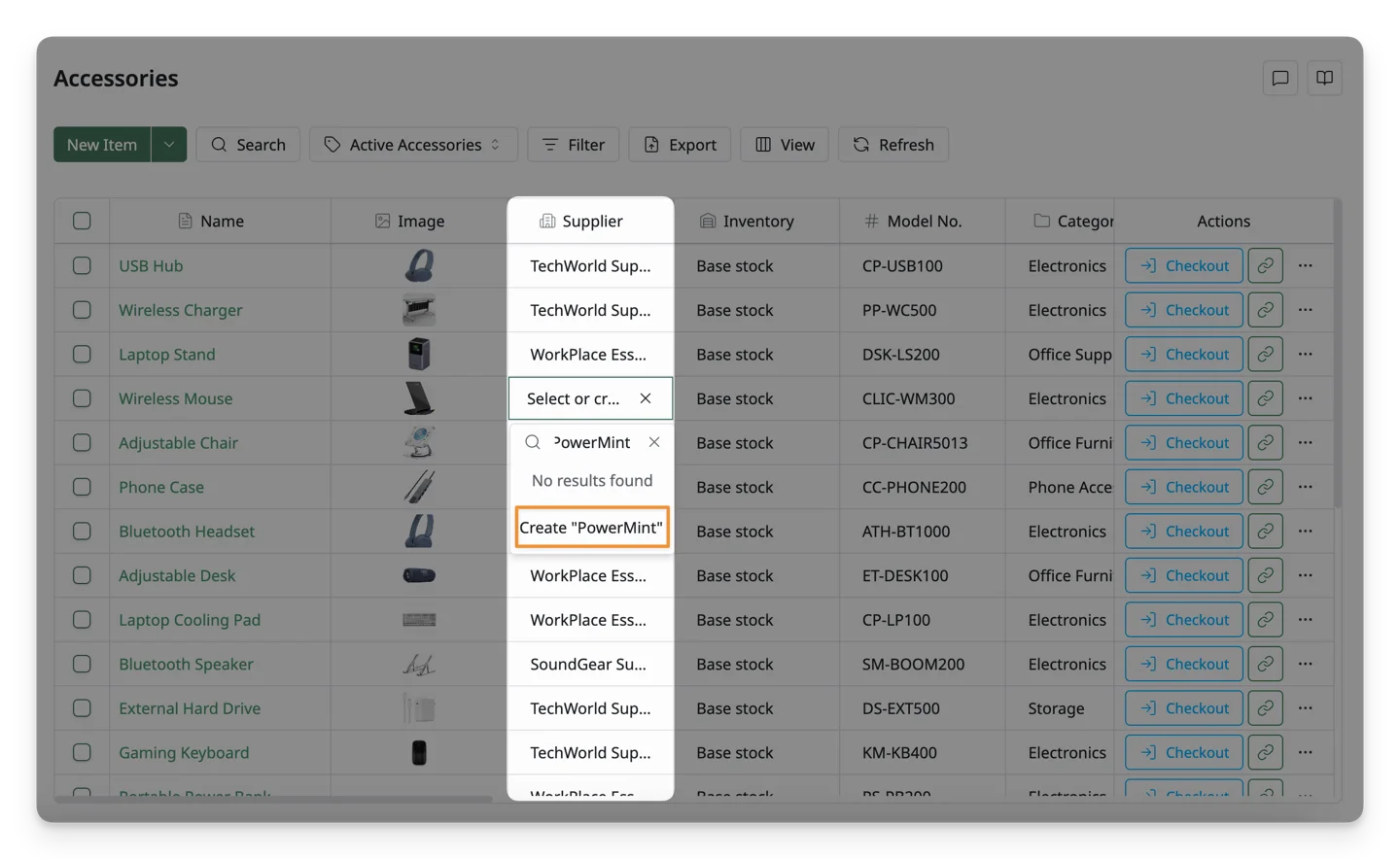 Create Suppliers in Resource List