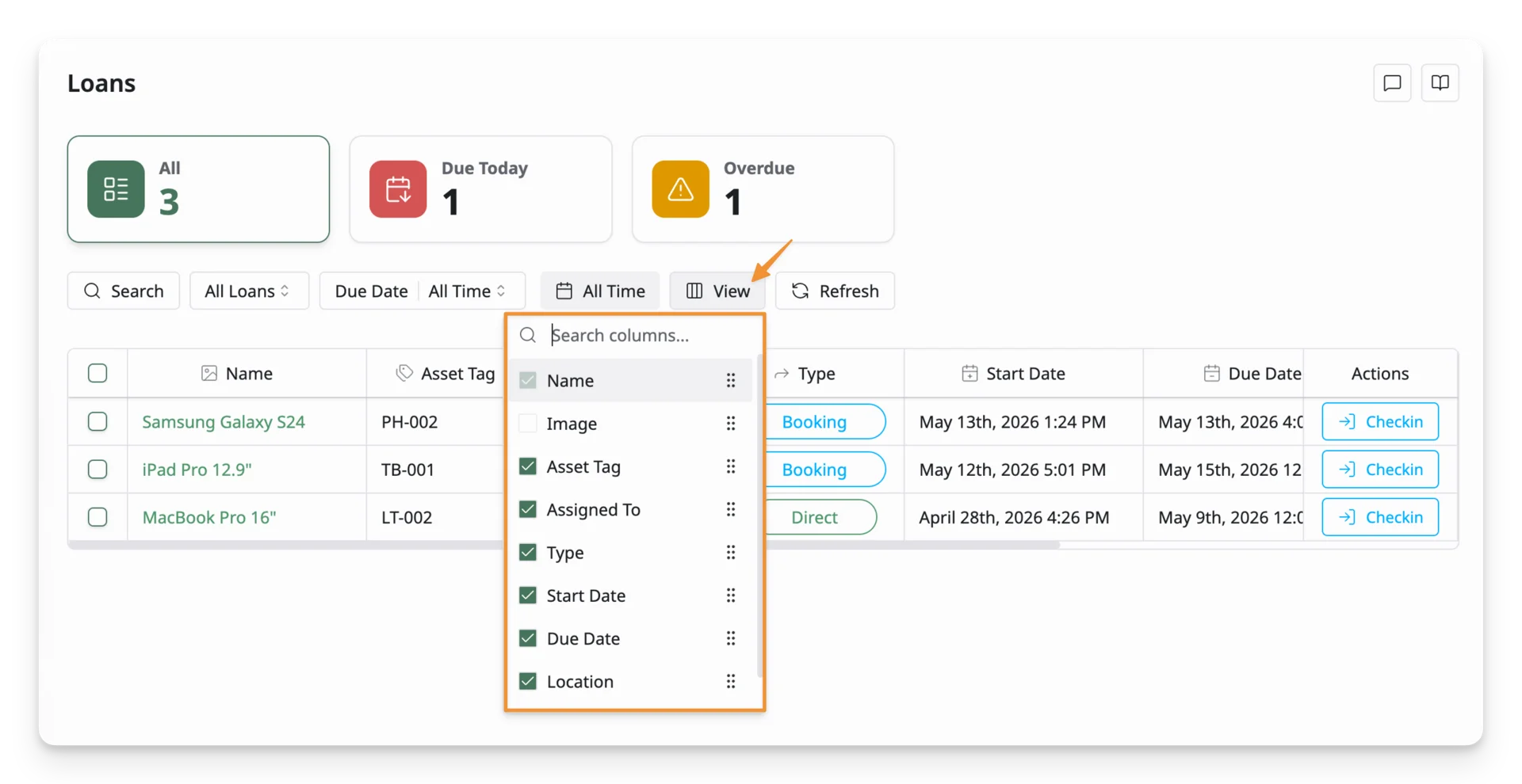 Customize the Loan Table