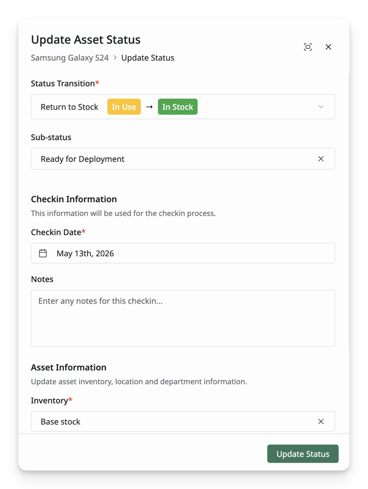 Status Transition