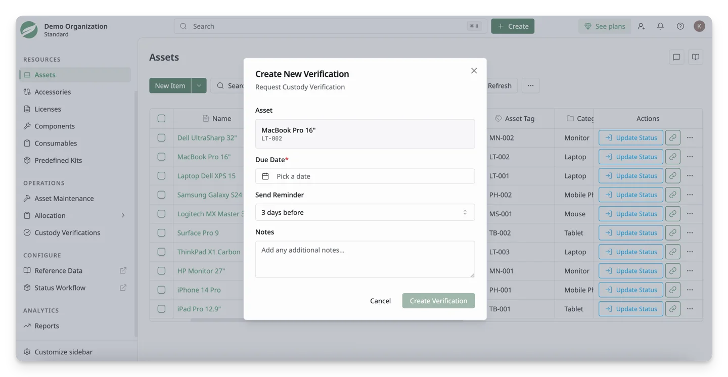 Send a Custody Verification Request 02