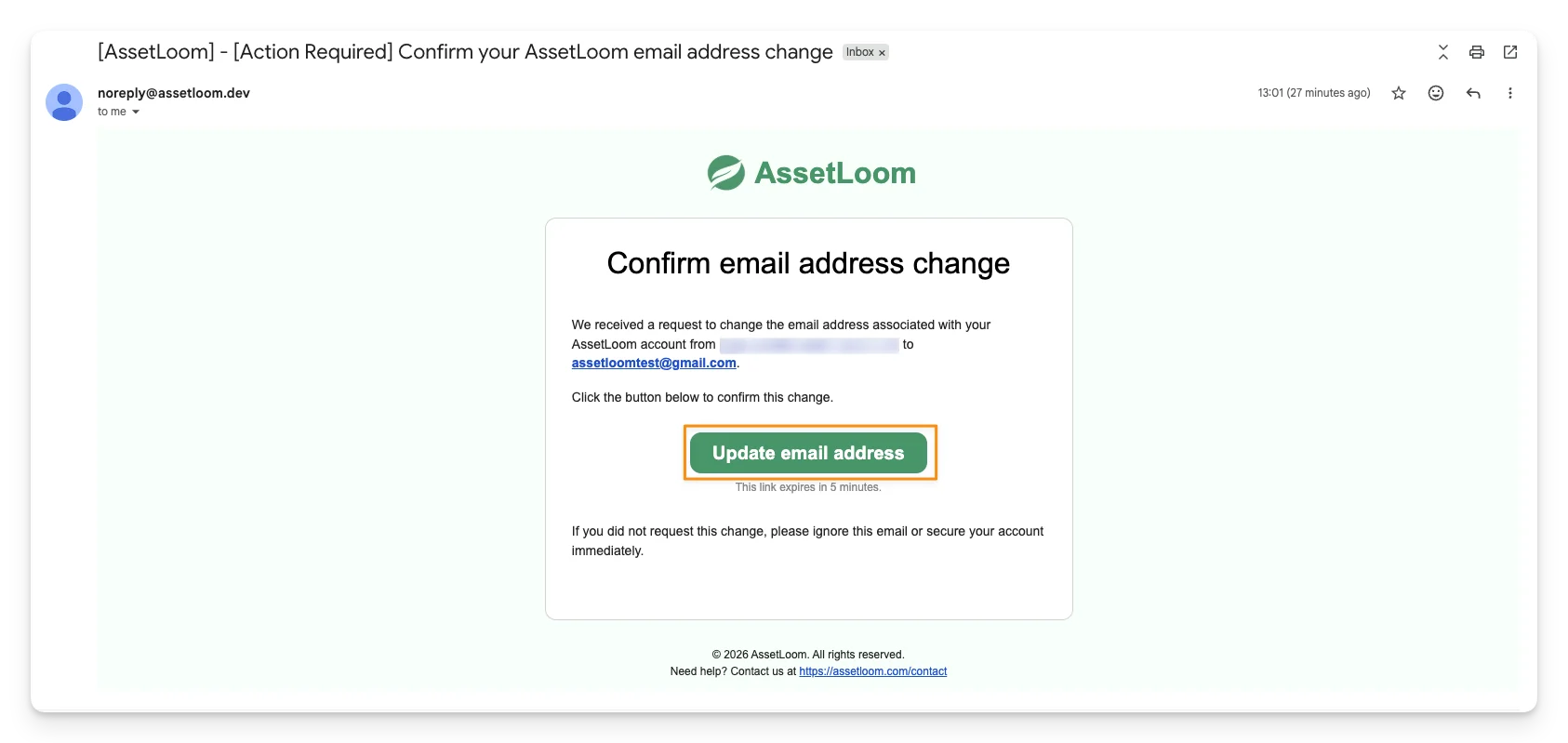 Update Email Address