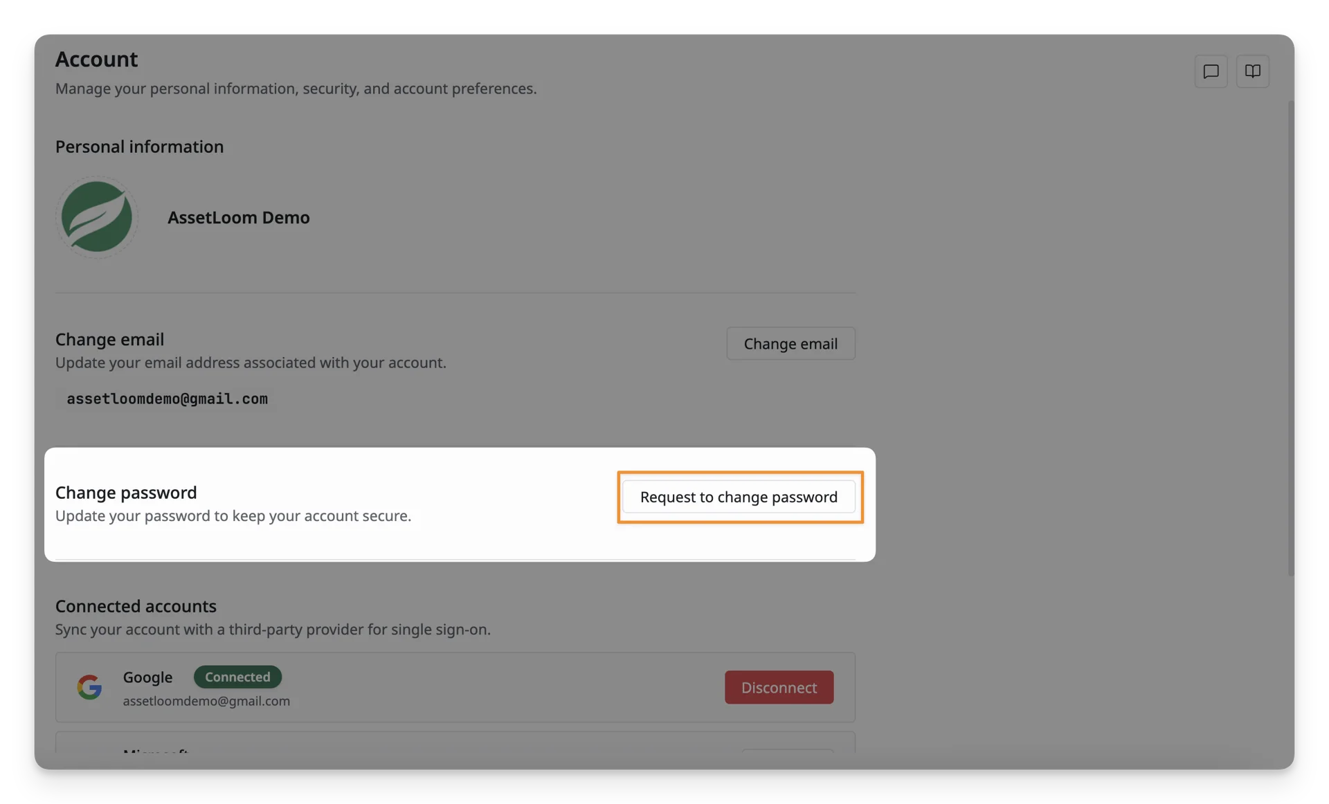 Request To Change Password