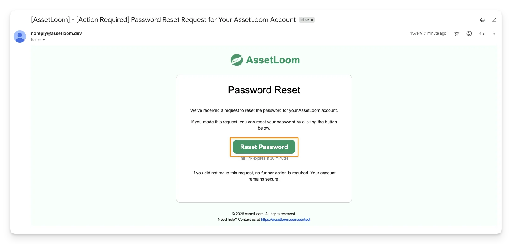 Reset Password