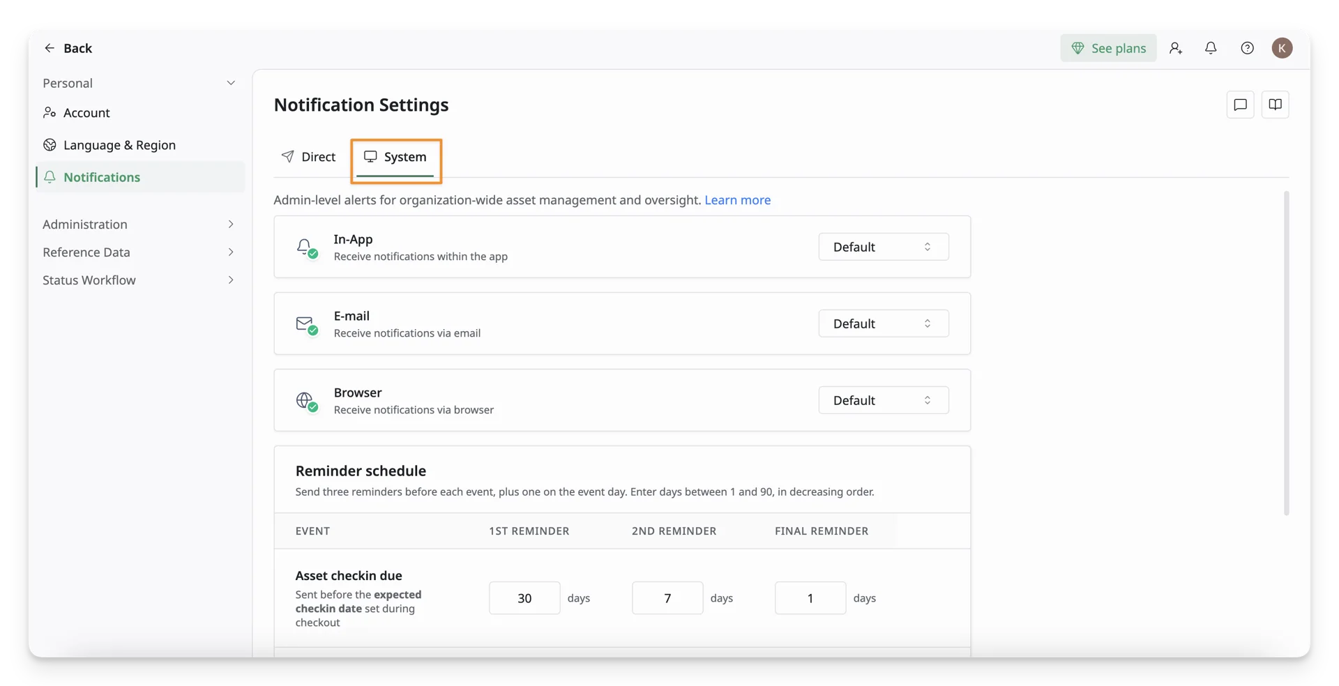 Manage Notifications as an Admin