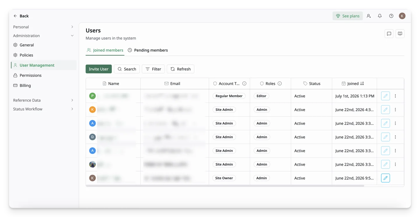 Add and Manage Members
