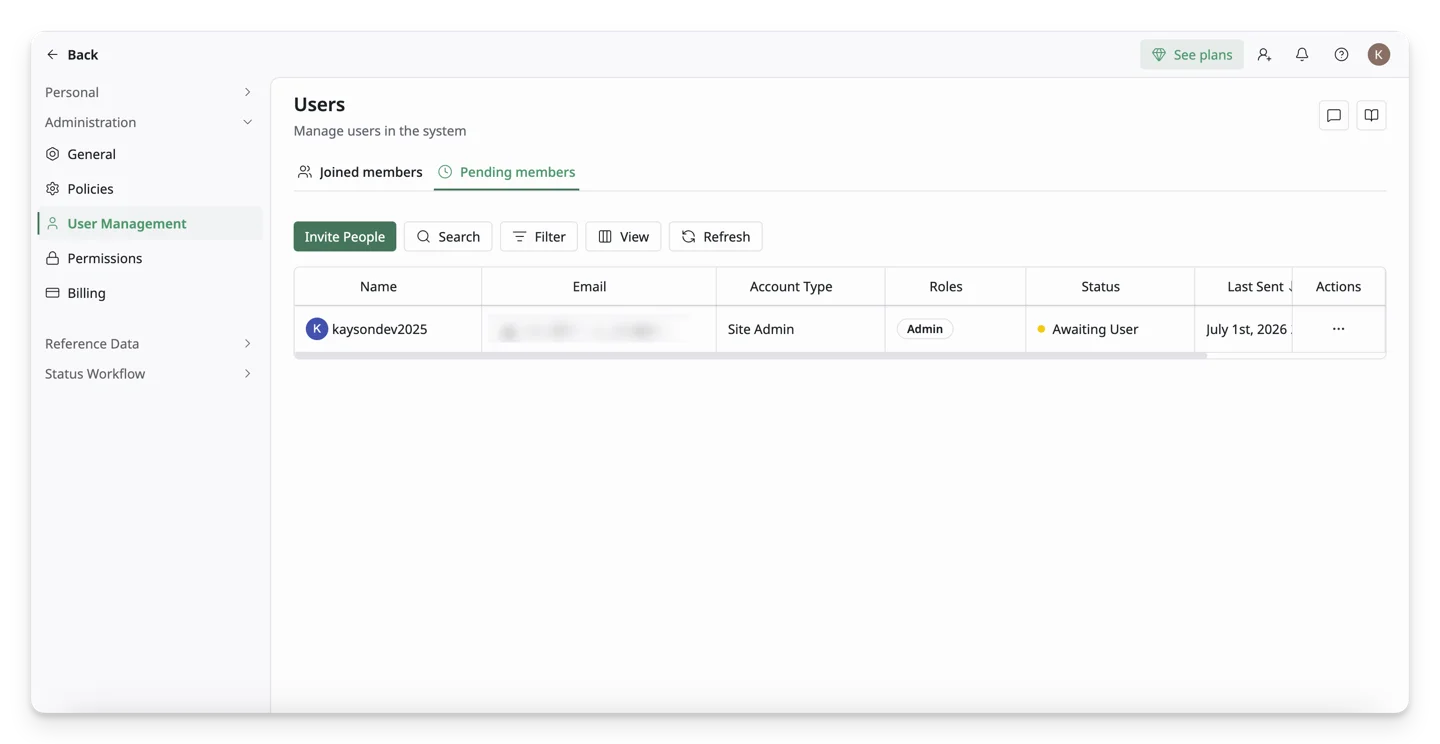 Review and Manage Invitations