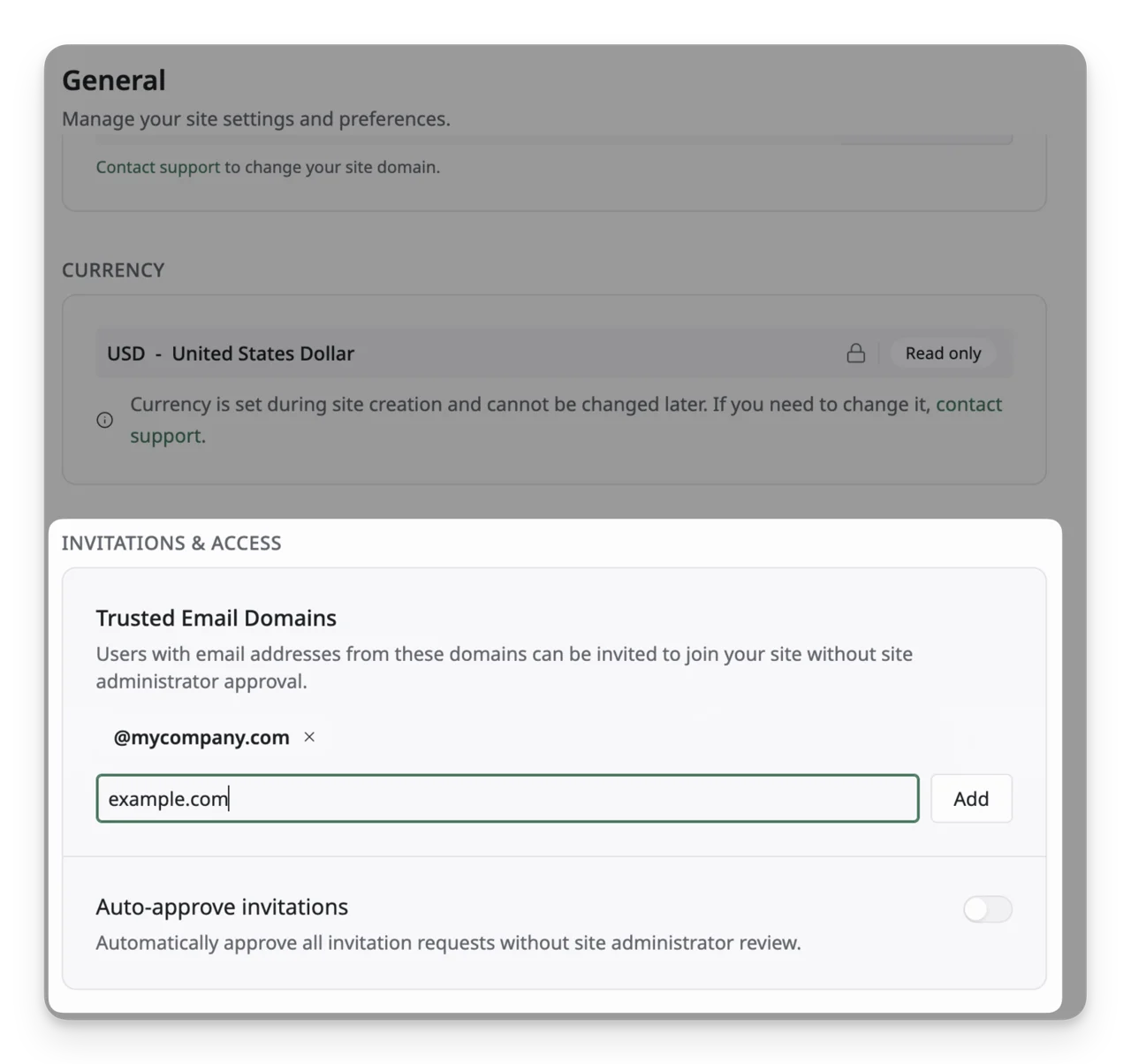 Trusted Email Domains