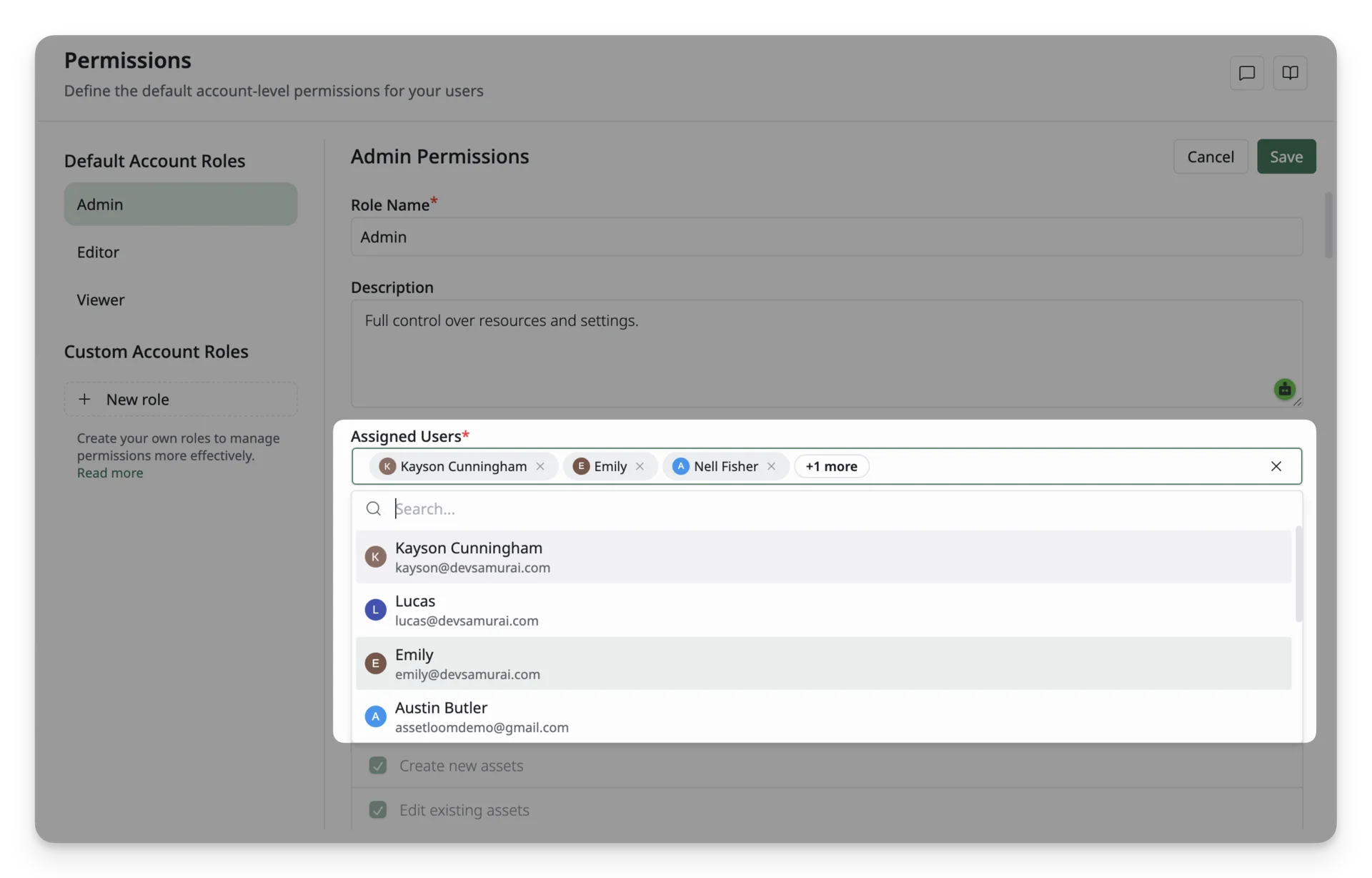 assign users to roles