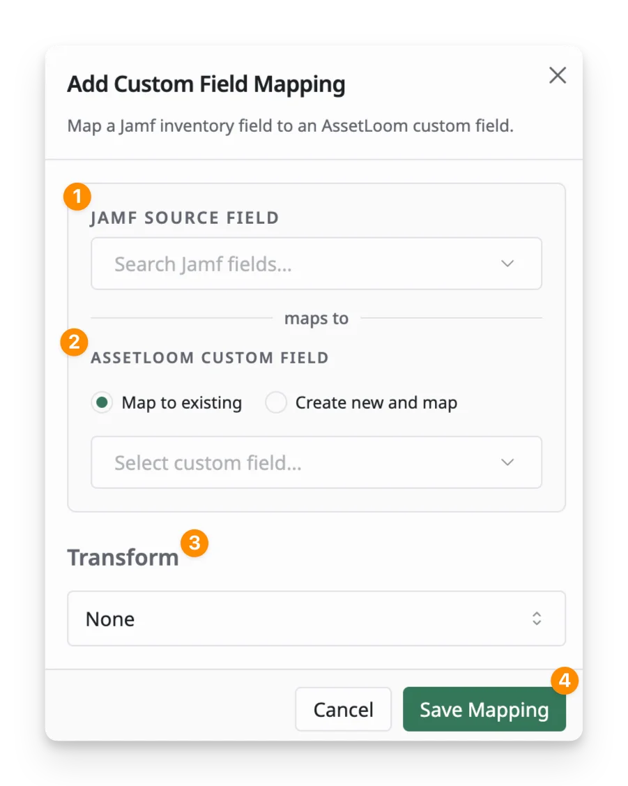 Add custom field mapping
