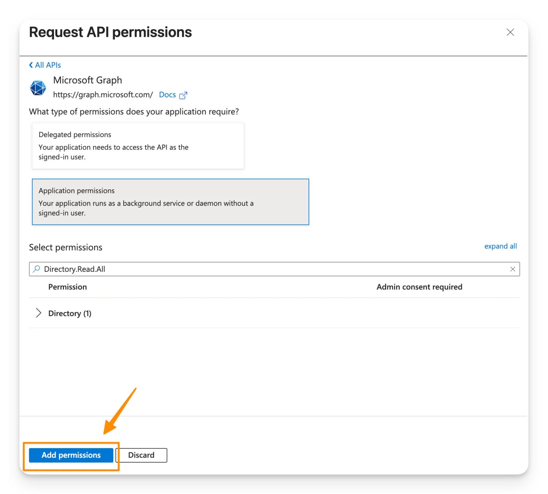add permissions