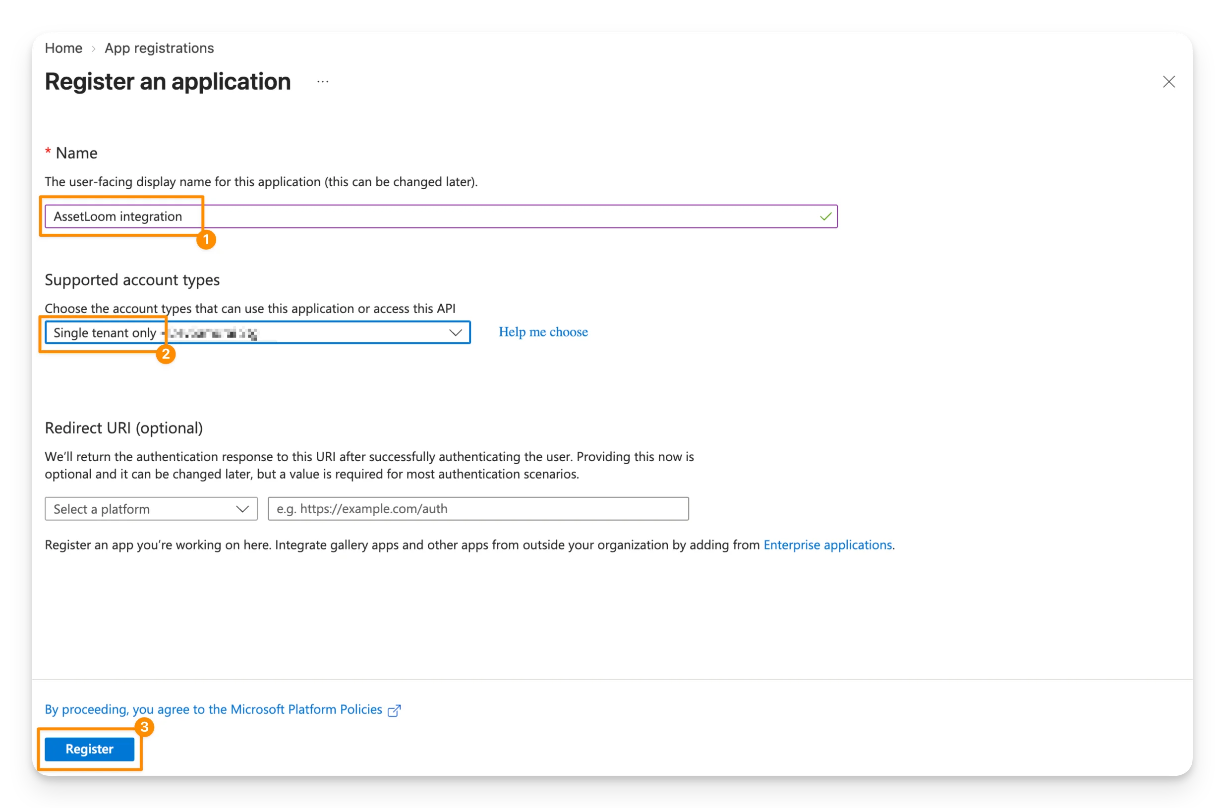 application creation in entra id
