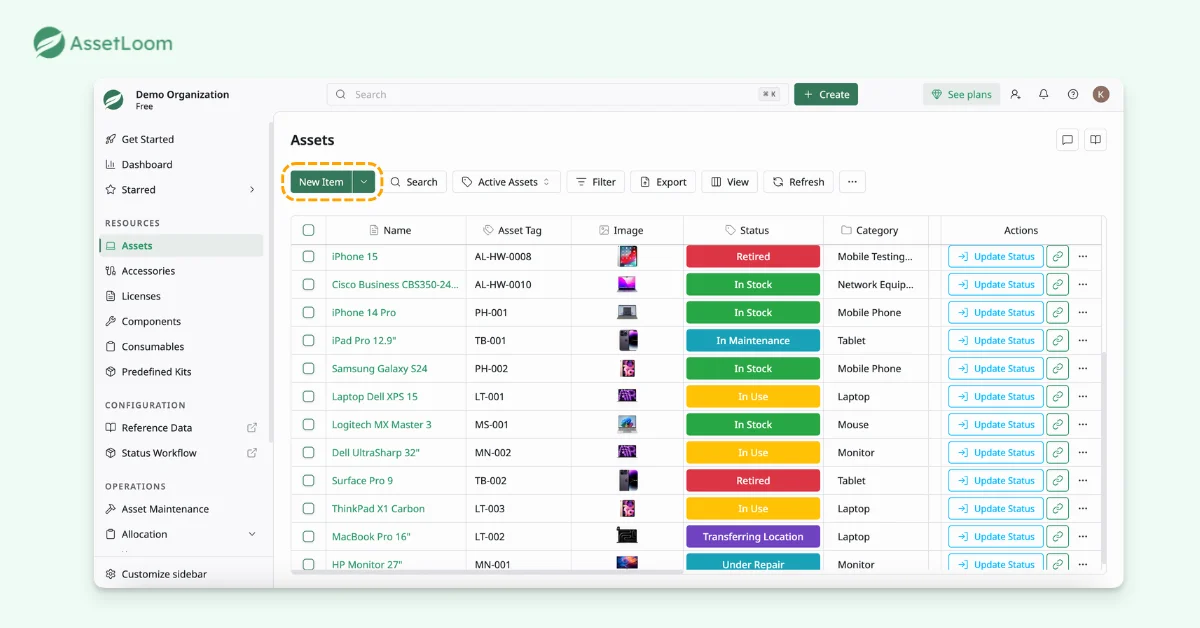 New Hire Onboarding Workflow - Step 1 Add Resources to AssetLoom