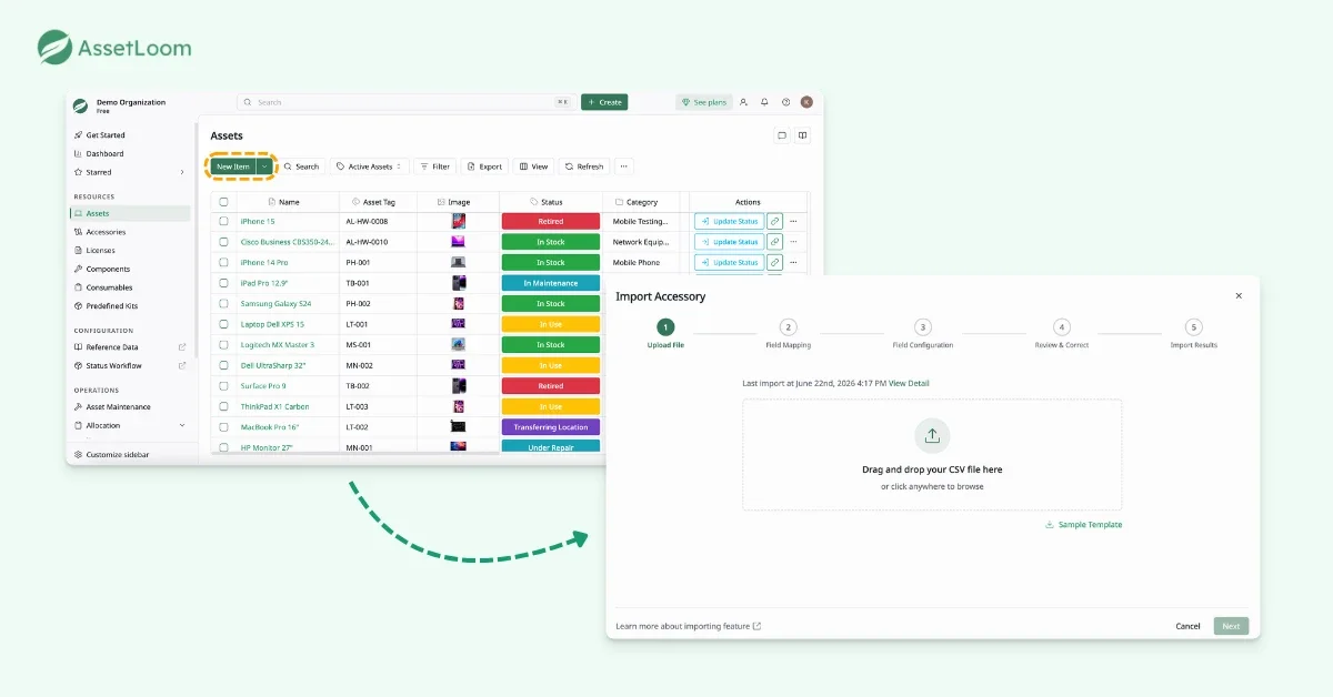QR Code Inventory Check-In/Check-Out For IT Assets - Step 1: Prepare Your Asset List