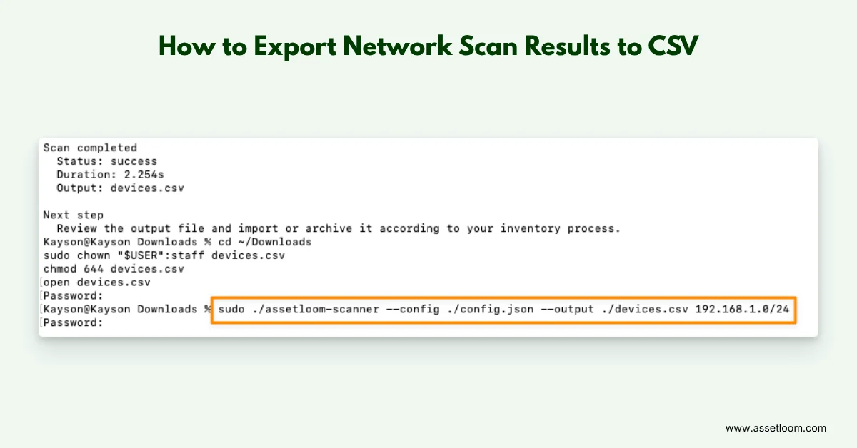 How to Export Network Devices to CSV