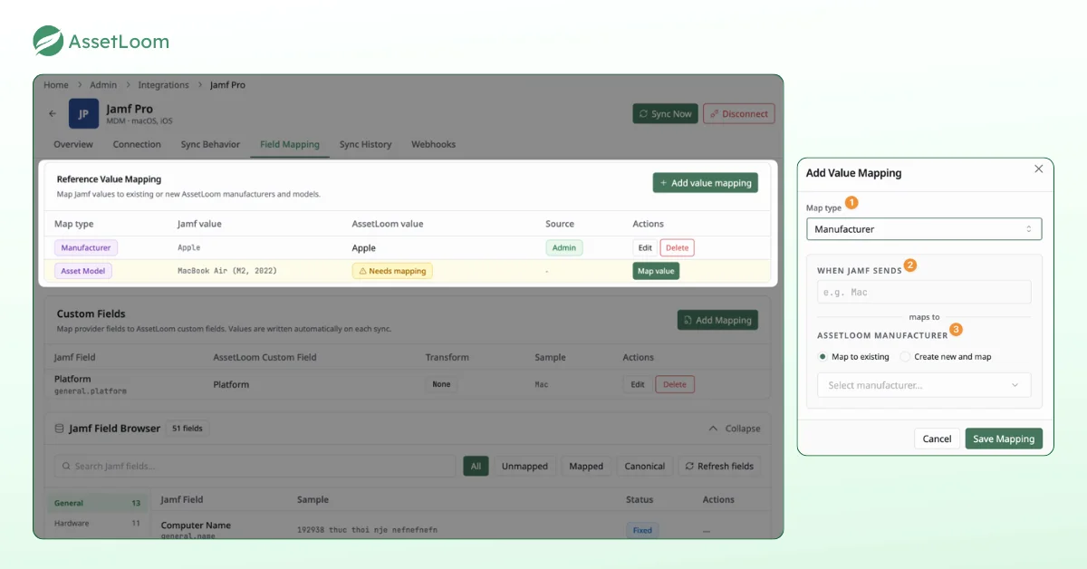 Flexible Field Mapping