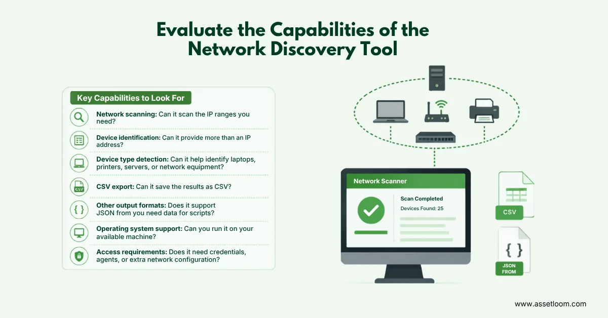 Evaluate the Capabilities of the Network Discovery Tool