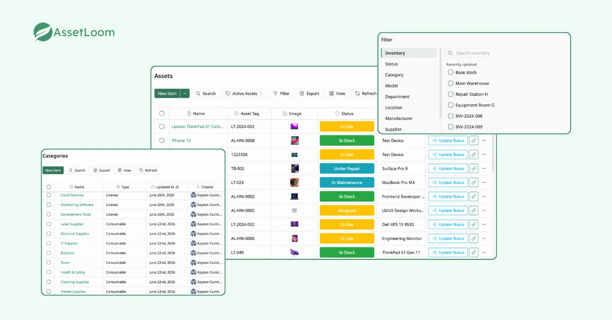 AssetLoom Inventory-Based Management