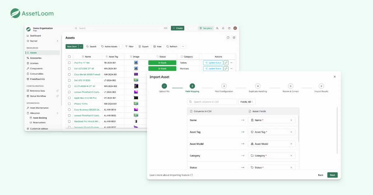 Shared Equipment Booking - Step 1: Prepare Your Asset List For Booking