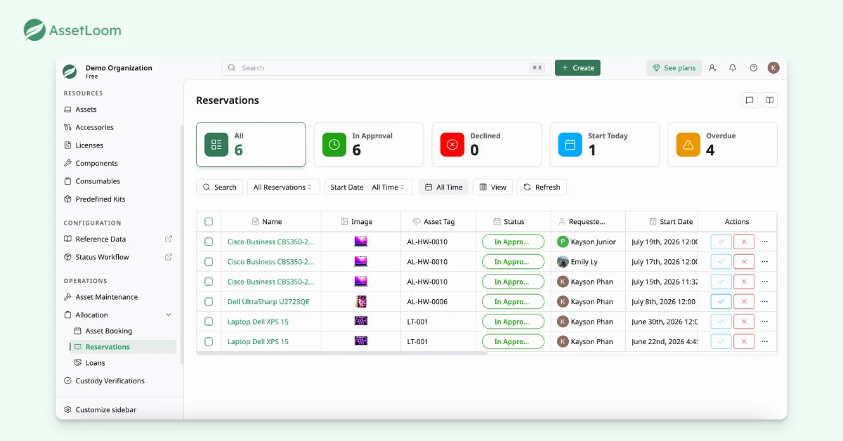 Shared Equipment Booking - Step 3: Review Booking Requests