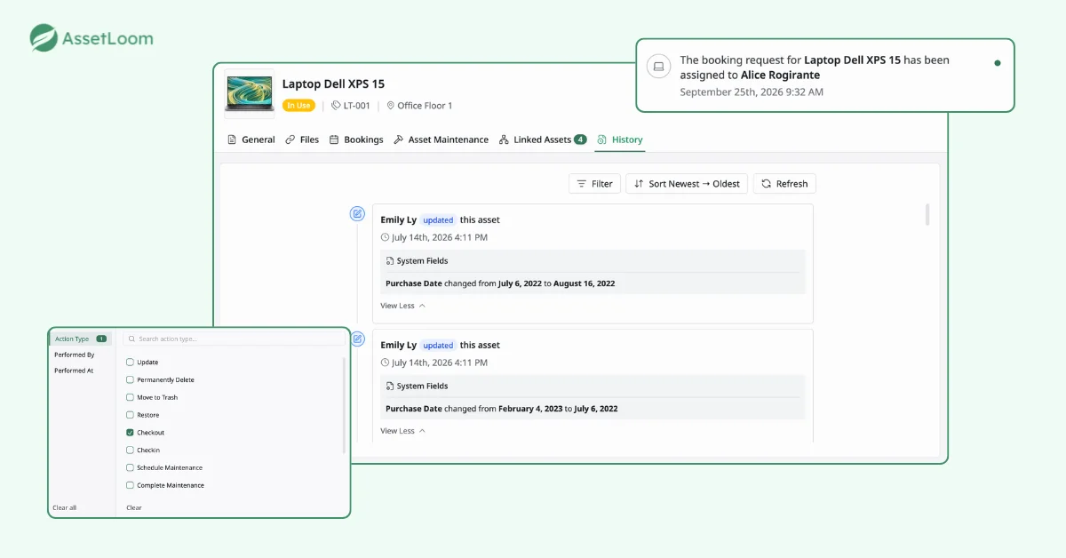 Step 2: Maintain Asset History During the Employee Lifecycle
