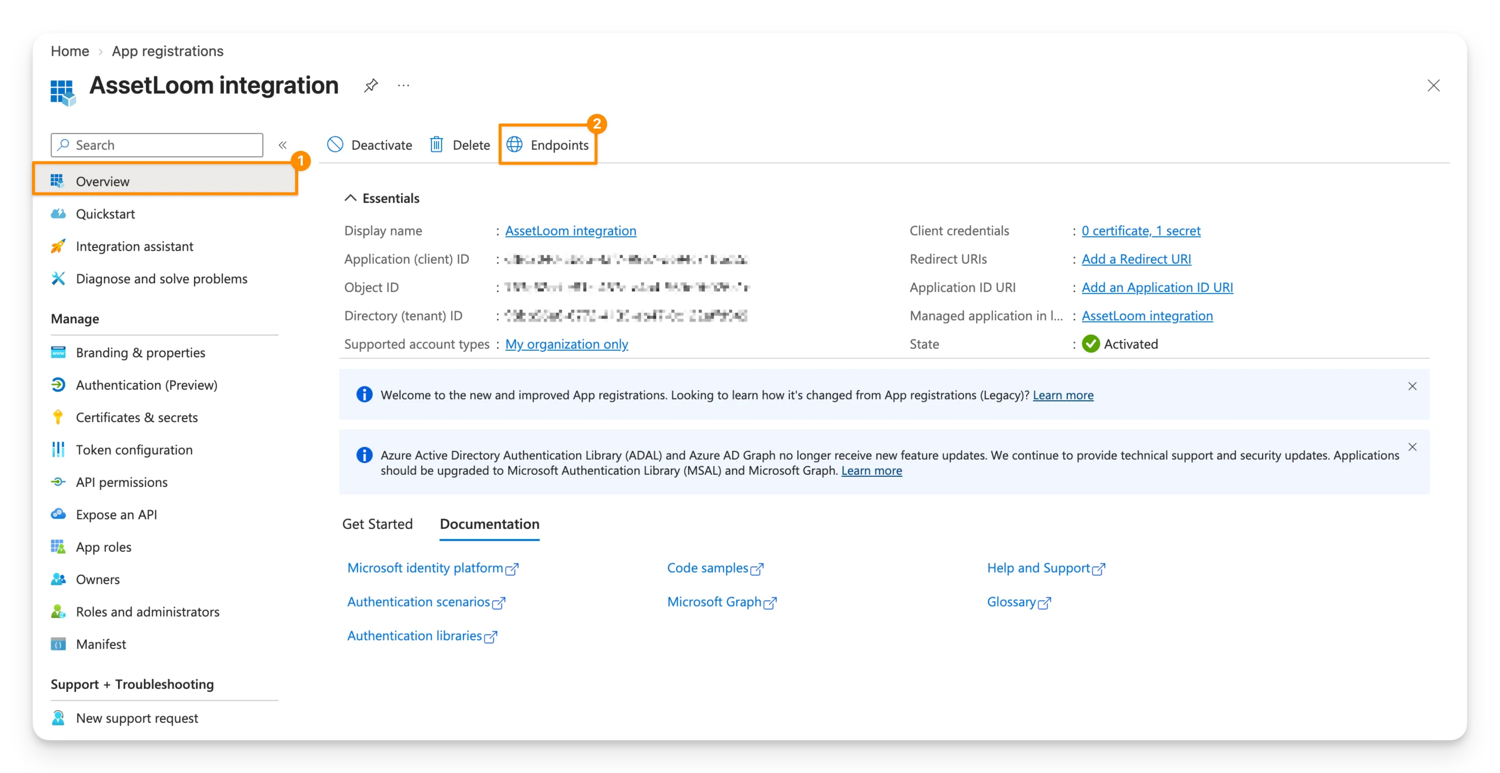 Collect OAuth 2.0 token endpoint