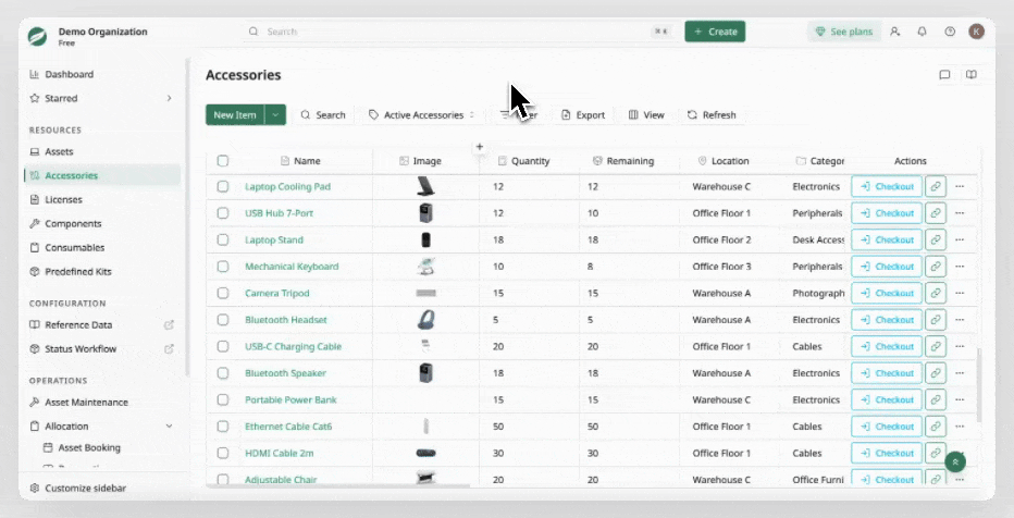 Create Reference Data in Accessory List