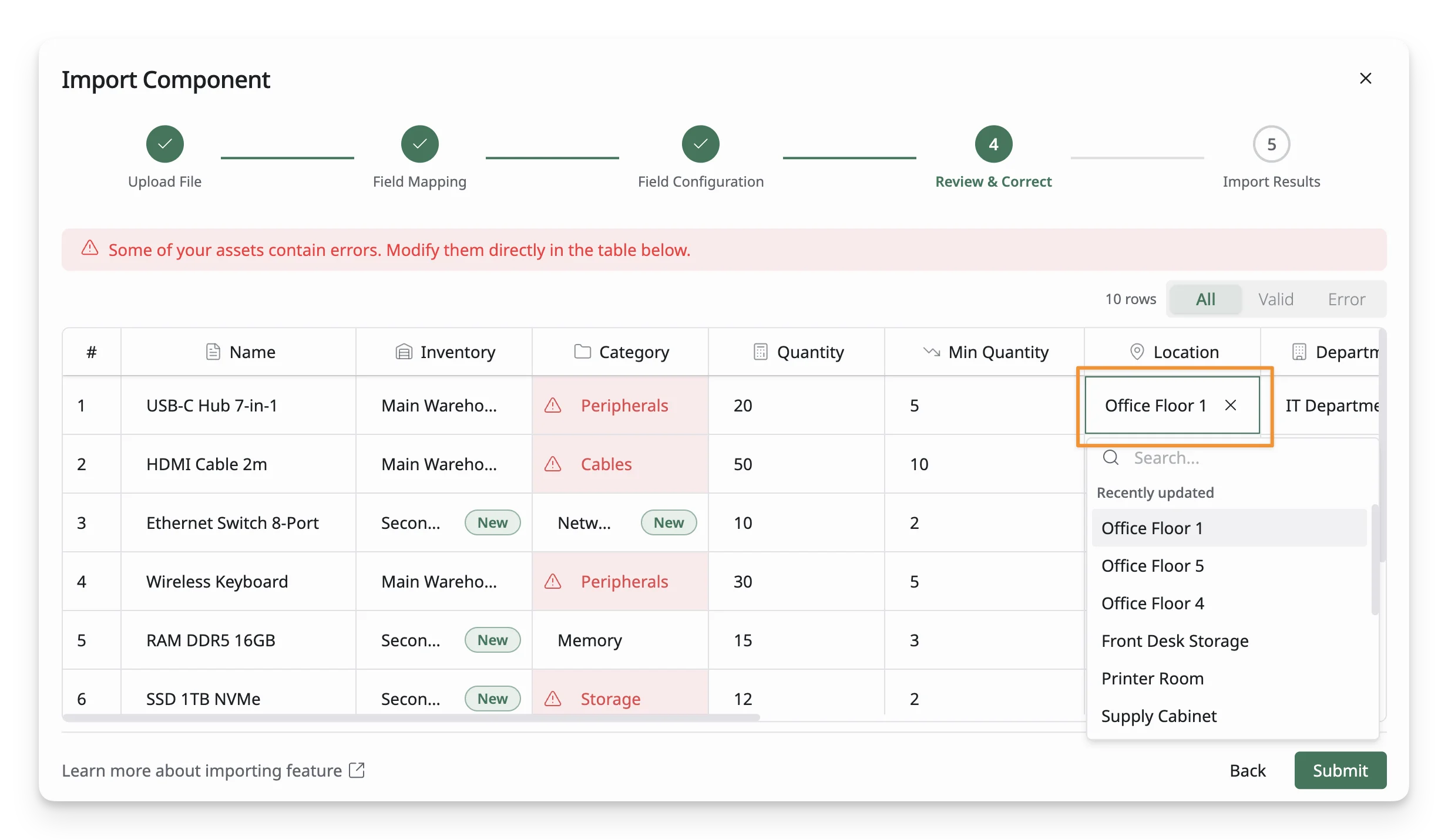 Edit Component Values Edit Component Values