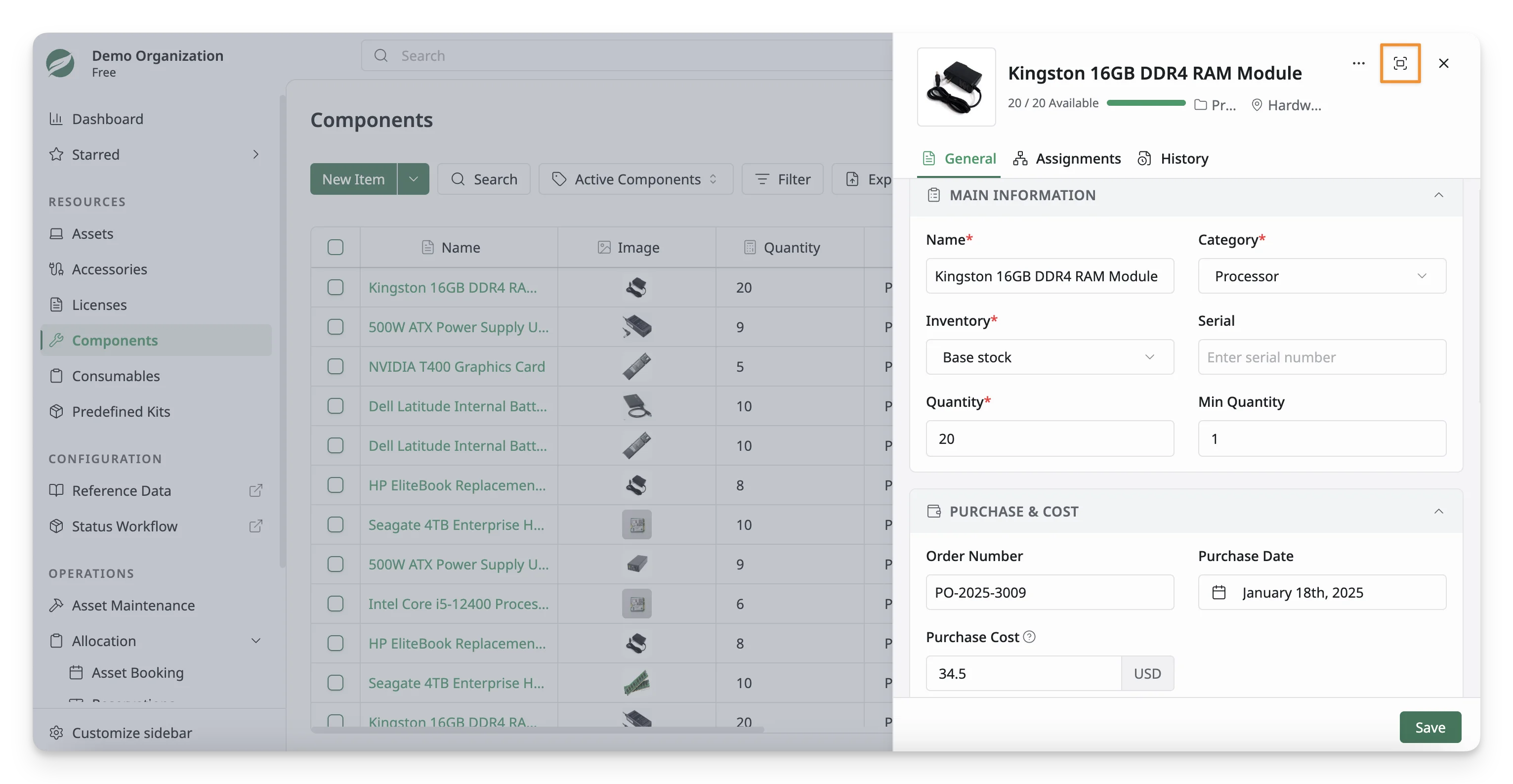 Expand Component View
