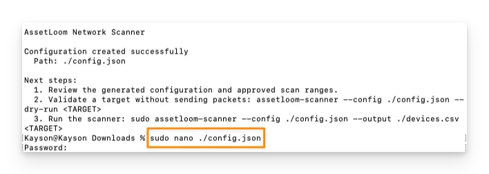 Open The Configuration File - macOS and Linux