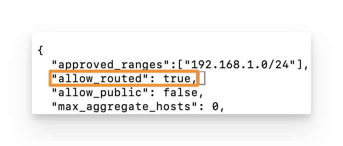 Allow Routed Private Networks