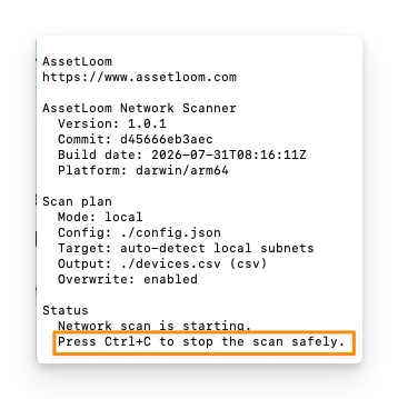 Stop a Scan