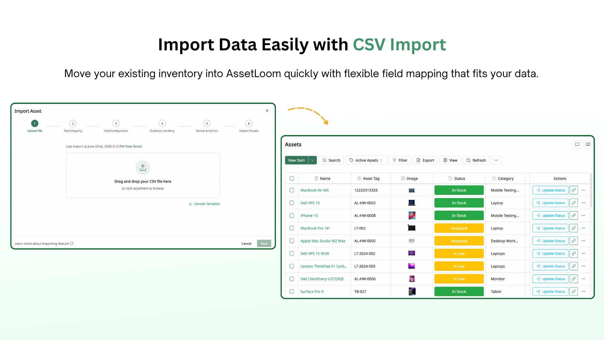 CSV Import - Asset & Inventory Management