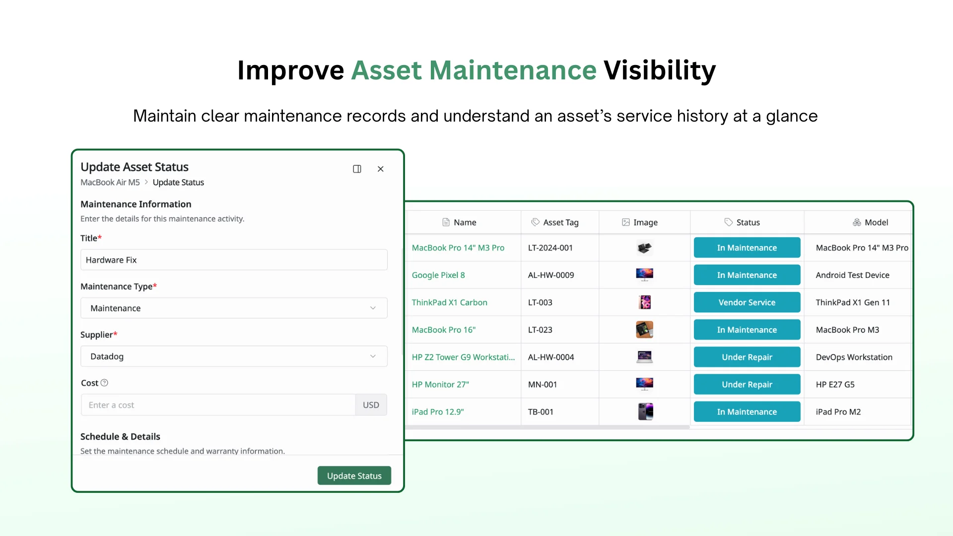 Asset Maintenance - IT Asset Operations