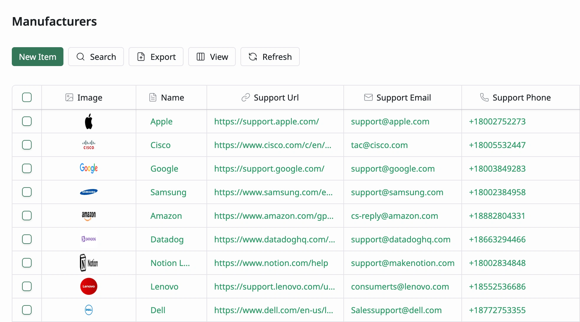 Centralized vendor records