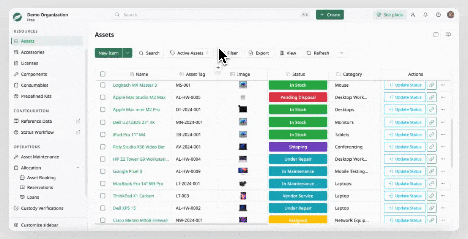 Asset List - View Details